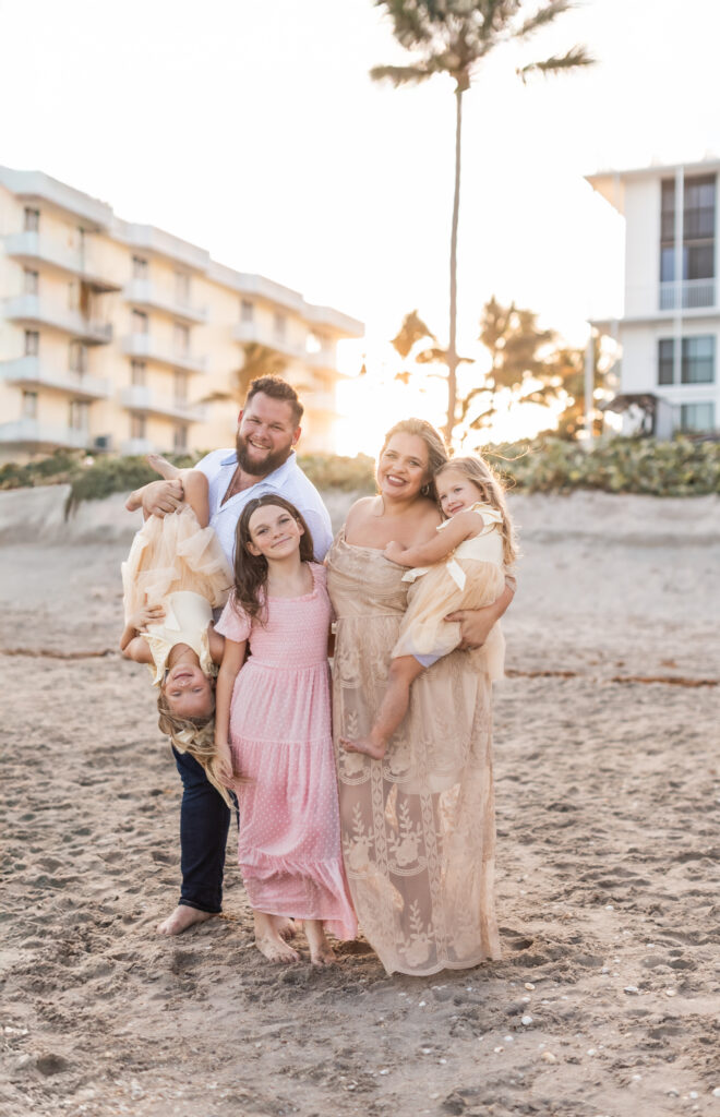Family on the beach