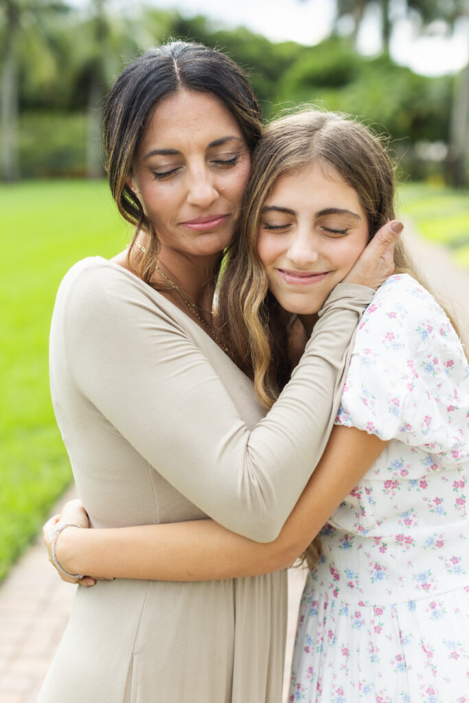 Mother and daughters family portrait in Wellington, Florida