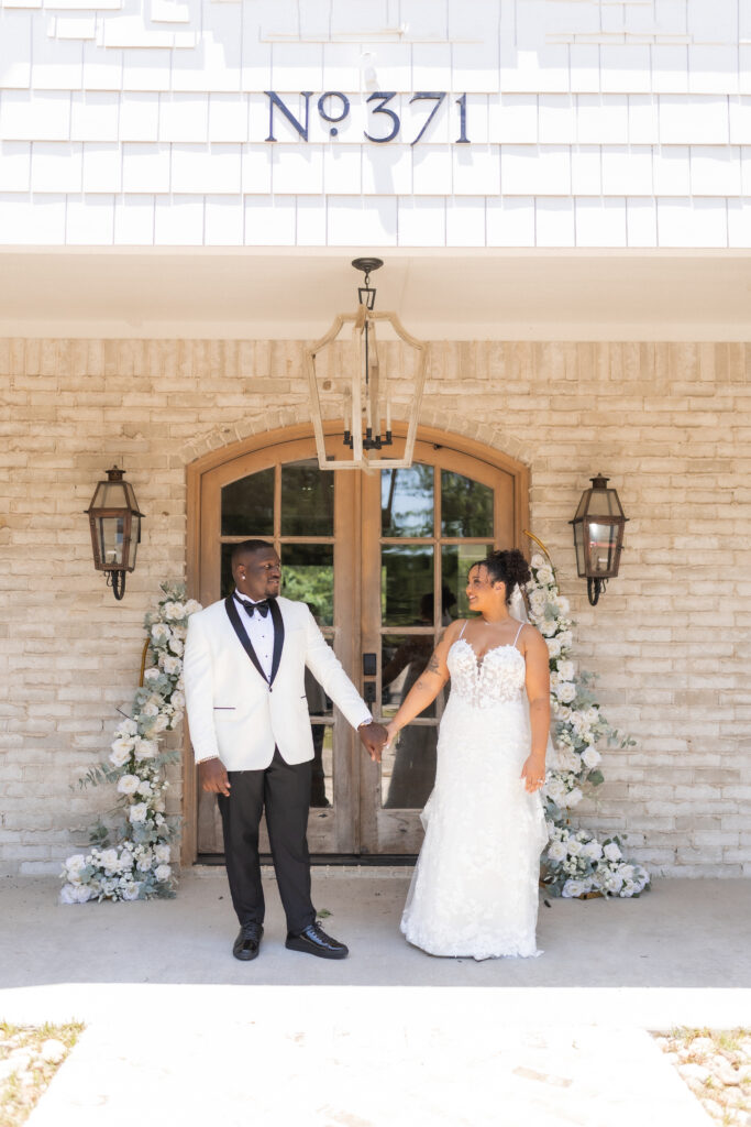 Bride and groom portrait at Texas wedding