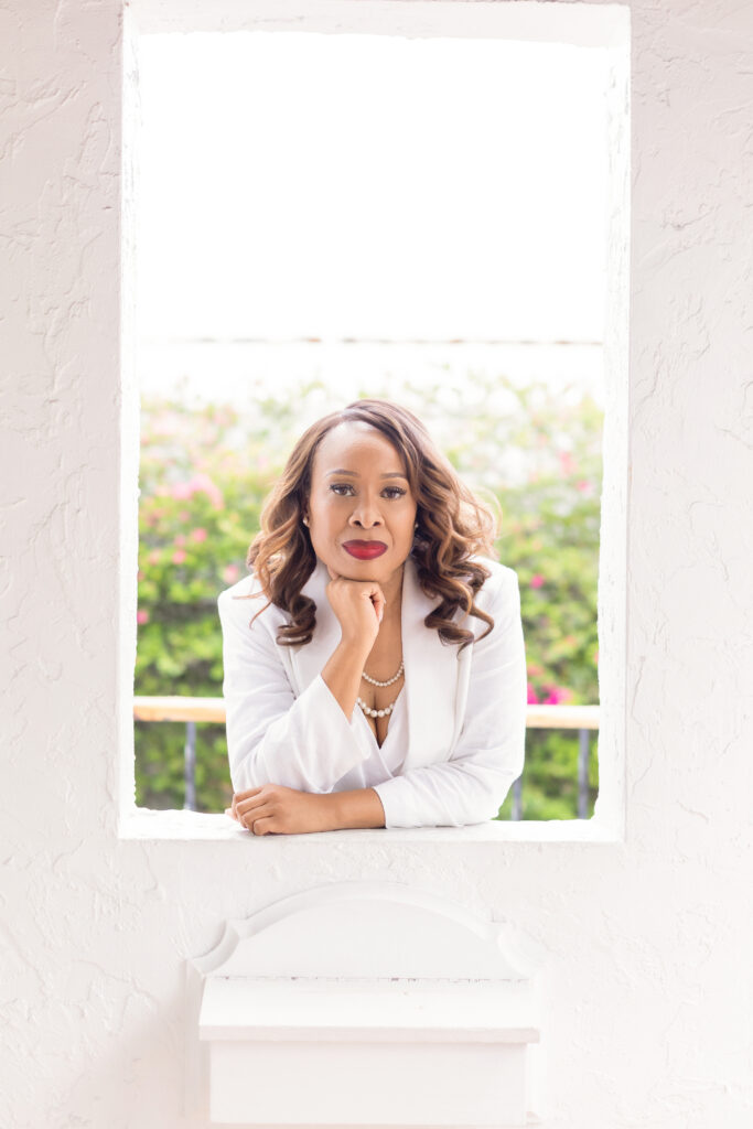 Editorial portrait of woman writer and entrepreneur