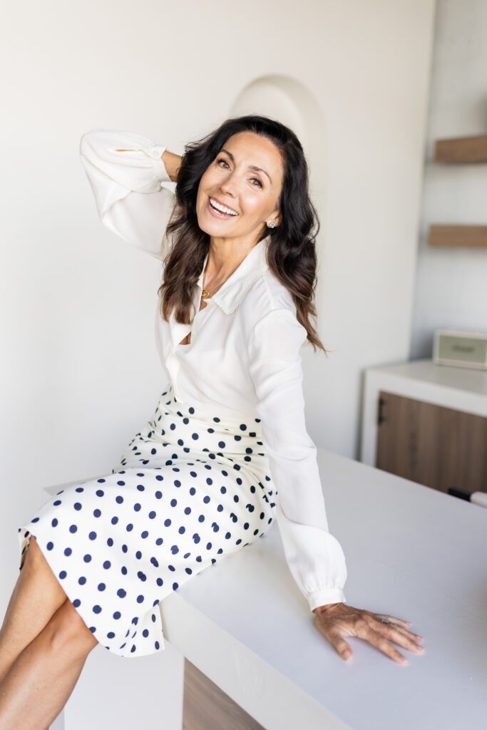 Palm Beach branding portrait of barre instructor and nutritionist in studio