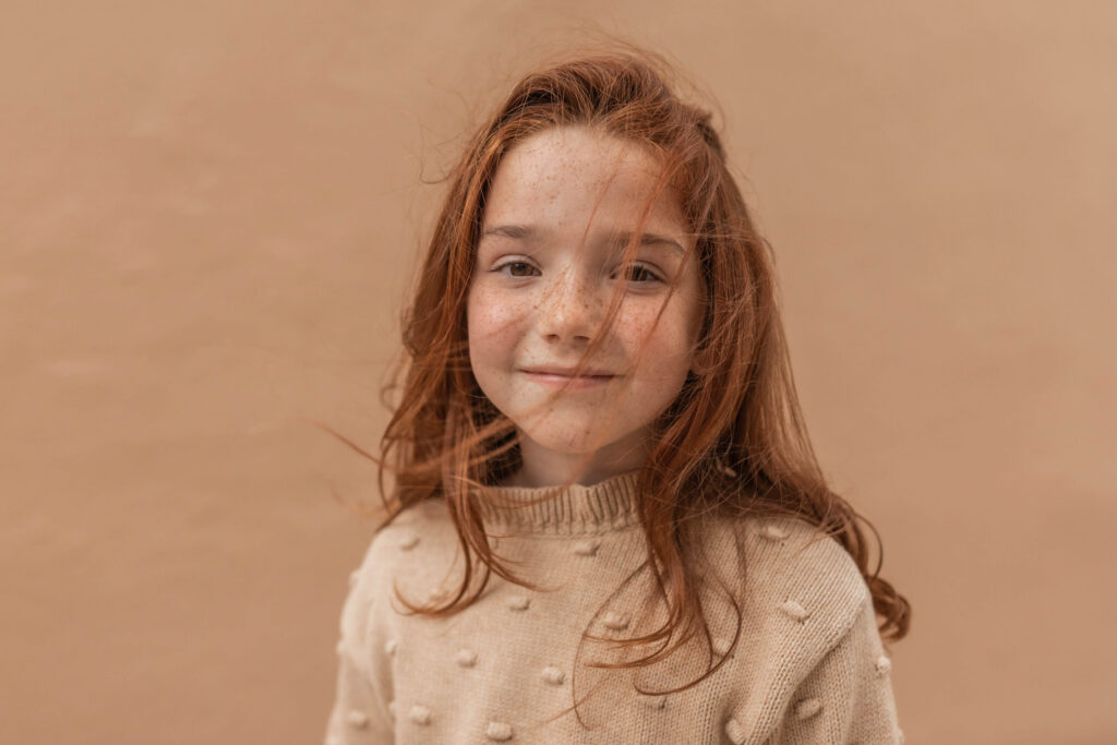 a redhead model simple portrait that is breathtaking