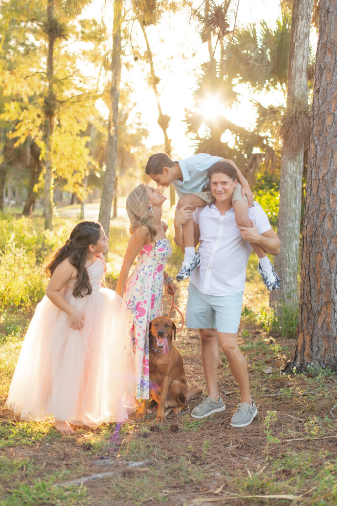 Florida Family Sunset Golf Course Portrait