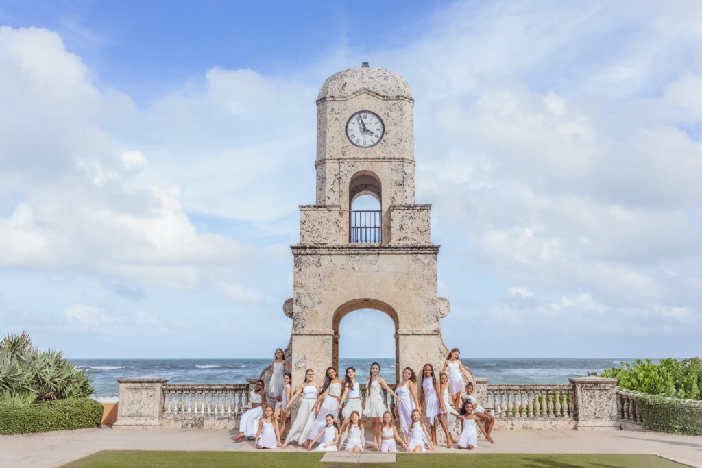 Vantage Pointe dancers at the Worth Avenue Clock Tower in Palm Beach