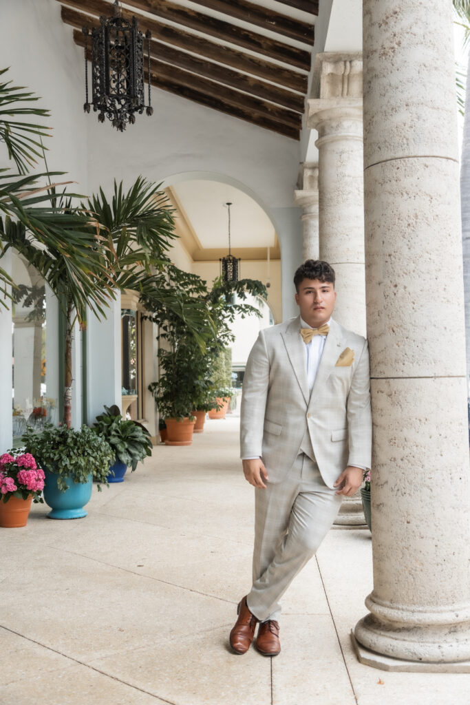 Editorial senior portrait photographed on Worth Avenue in Palm Beach, Florida