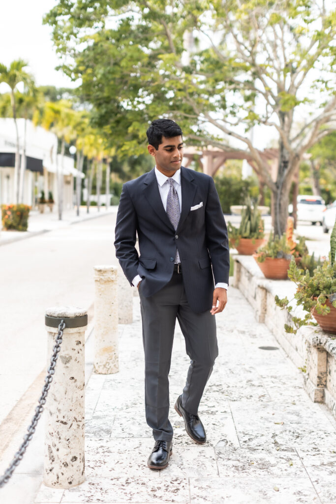 High school senior photographed on Worth Avenue in Palm Beach, Florida